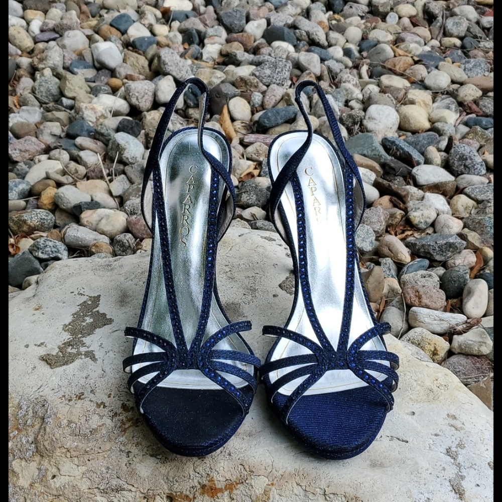 NEW Caparros Sparkly Rhinestone Slingback Heels